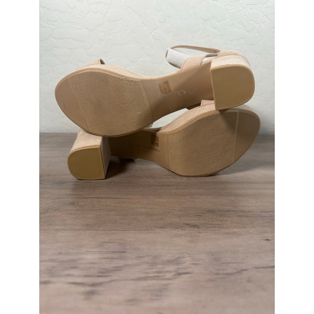 Cl By Laundry Women's Tan Block Platform Heels Pu… - image 7